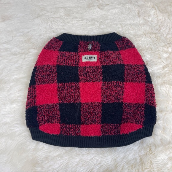 Old Navy Dog’s Buffalo Plaid Sweater - Picture 1 of 3